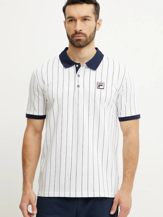 Zdjęcie produktu Fila polo bawełniane Linter biały