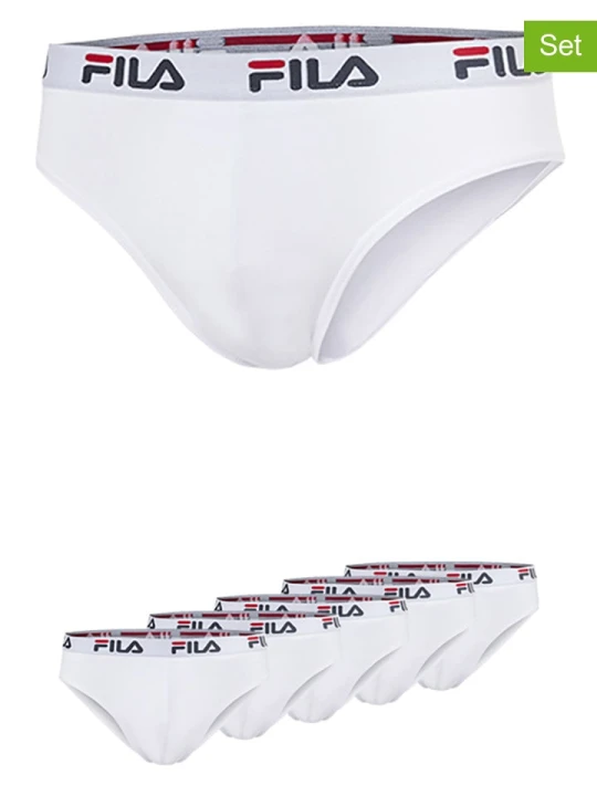 Zdjęcie produktu Fila Slipy (5 par) w kolorze białym rozmiar: XL