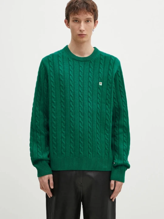 Zdjęcie produktu FILA+ sweter wełniany Cabled Knitted Crewneck