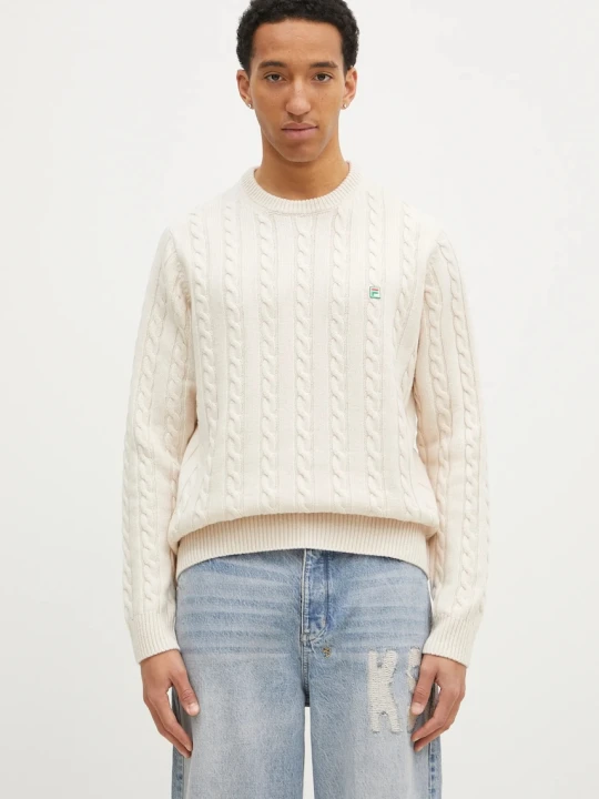 Zdjęcie produktu FILA+ sweter wełniany Cabled Knitted Crewneck