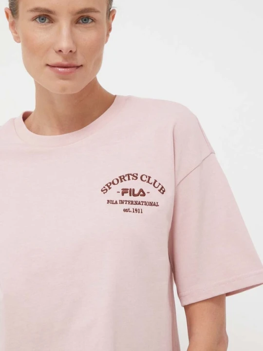 Zdjęcie produktu Fila t-shirt bawełniany różowy