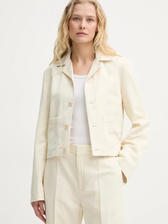 Zdjęcie produktu Filippa K kurtka z domieszką lnu beżowy
