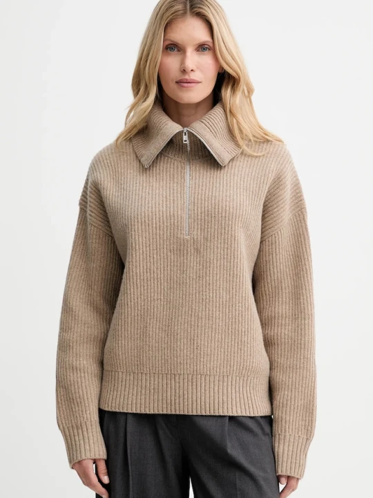 Zdjęcie produktu Filippa K sweter wełniany beżowy