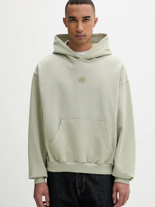 Zdjęcie produktu Filling Pieces bluza z kapturem męska bawełniana Boxy Embroidered zielony