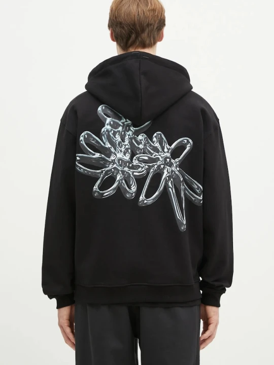 Zdjęcie produktu Filling Pieces bluza bawełniana Chrome Flower czarny