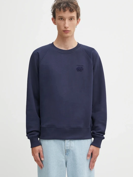 Zdjęcie produktu Filling Pieces bluza bawełniana Embroidered Knot granatowy