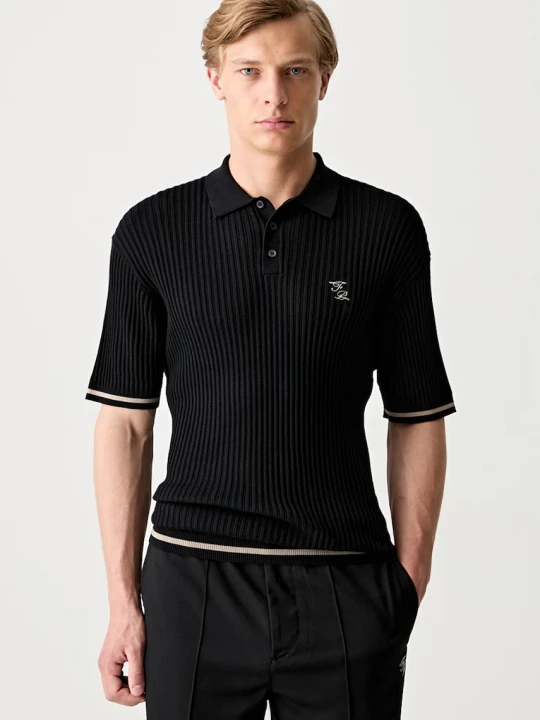 Zdjęcie produktu Filling Pieces Fine Knit Polo polo bawełniane męskie