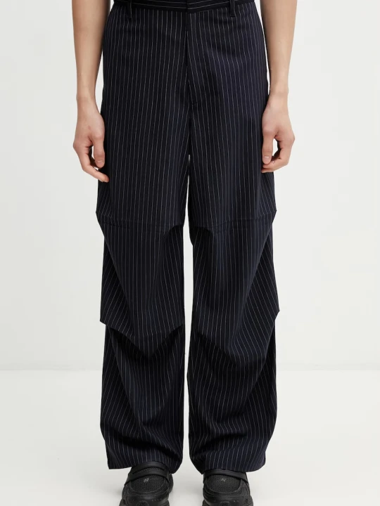 Zdjęcie produktu Filling Pieces Pinstripe spodnie z dodatkiem wełny męskie