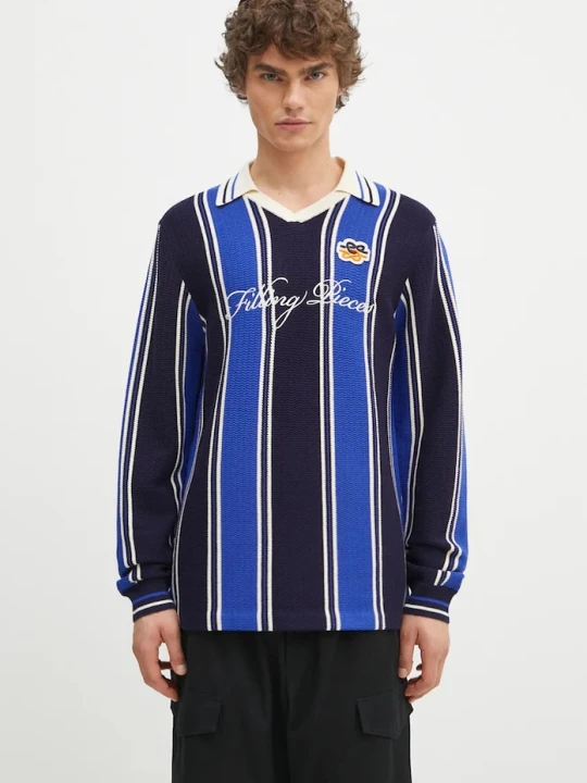 Zdjęcie produktu Filling Pieces sweter Knit Football Jersey granatowy