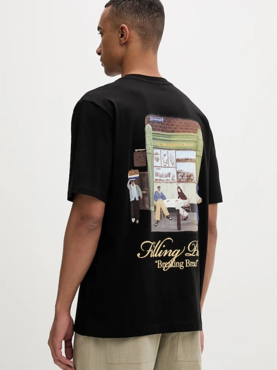 Zdjęcie produktu Filling Pieces T-shirt męski bawełniany Bakery czarny