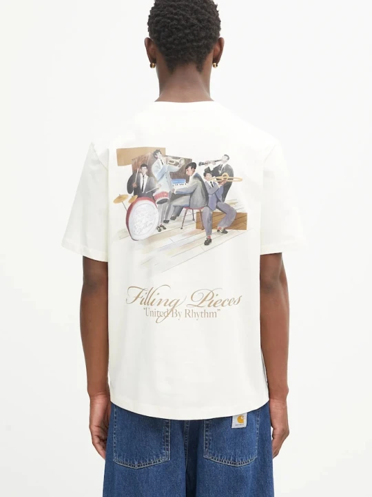 Zdjęcie produktu Filling Pieces t-shirt bawełniany Band beżowy