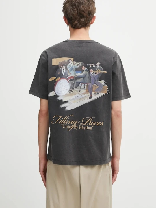 Zdjęcie produktu Filling Pieces t-shirt bawełniany Band szary
