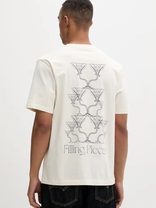 Zdjęcie produktu Filling Pieces T-shirt męski bawełniany Champagne beżowy