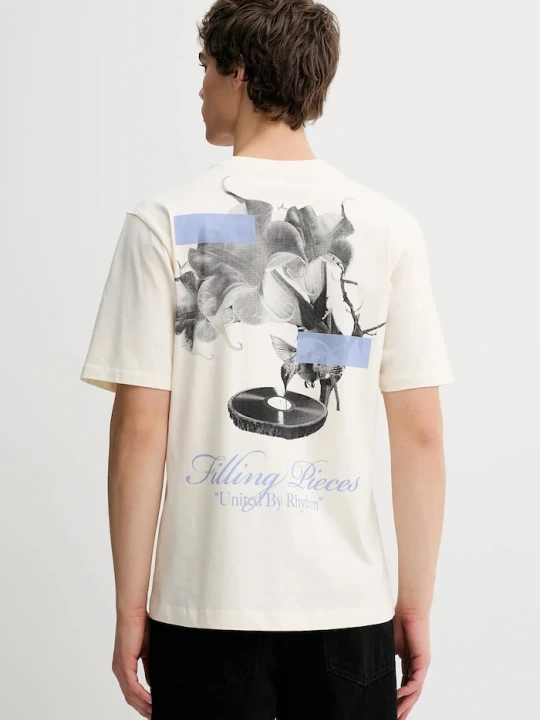 Zdjęcie produktu Filling Pieces t-shirt bawełniany Grammophone beżowy