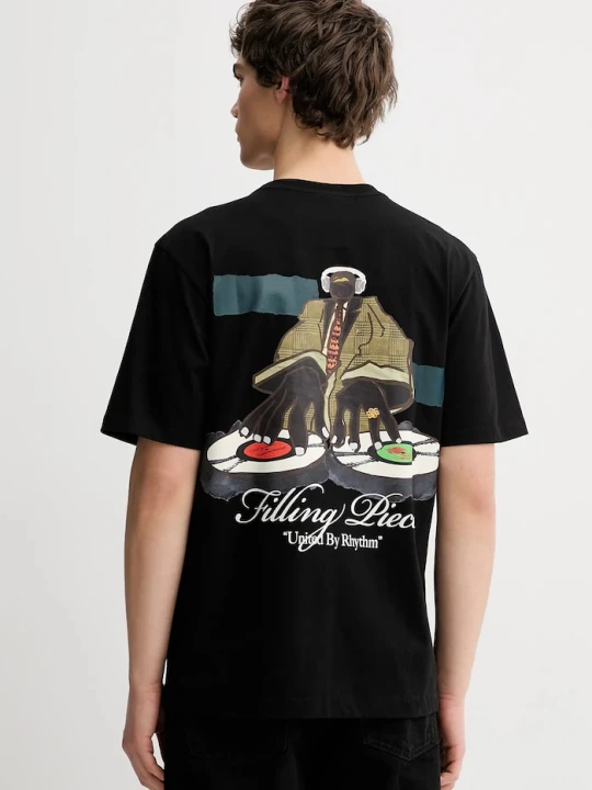 Zdjęcie produktu Filling Pieces t-shirt bawełniany T-shirt DJ czarny