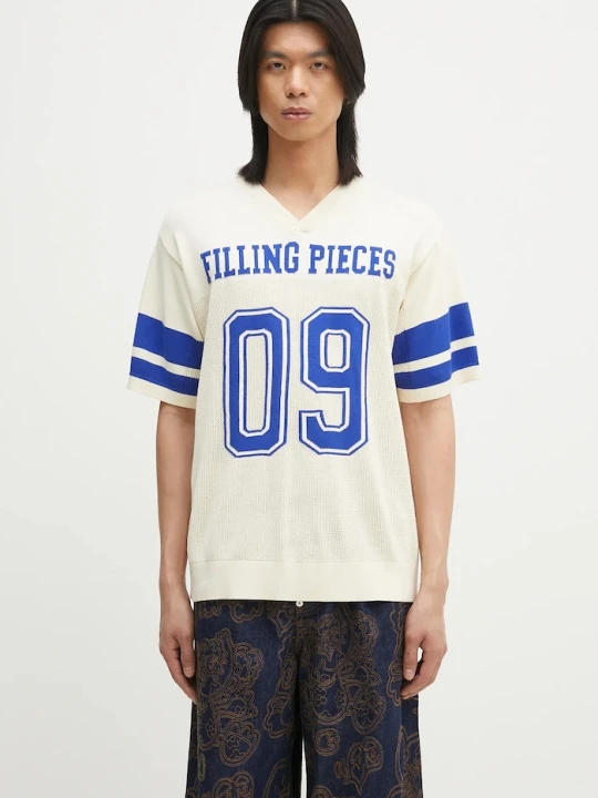Zdjęcie produktu Filling Pieces t-shirt Knit Jersey American Football beżowy
