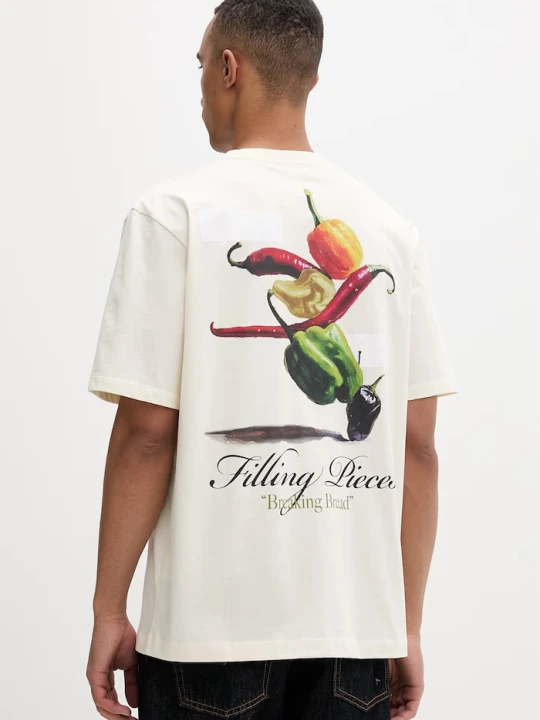 Zdjęcie produktu Filling Pieces t-shirt męski bawełniany Pepper beżowy