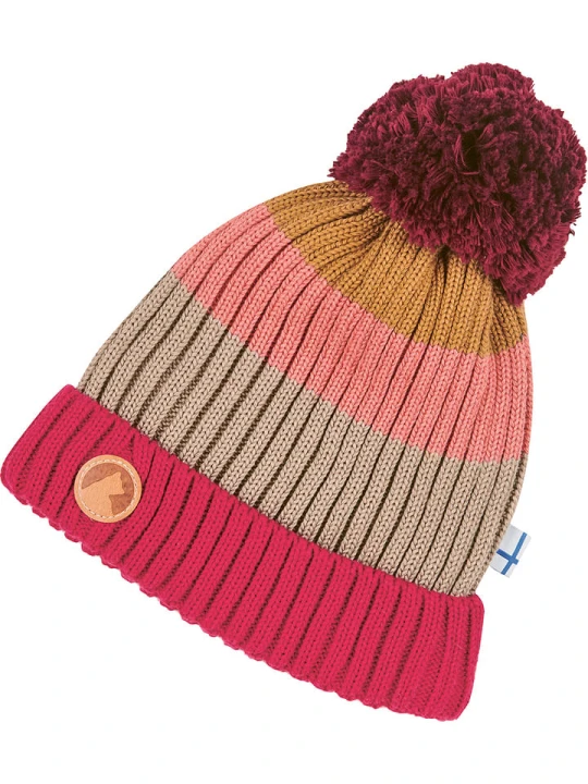 Zdjęcie produktu finkid Czapka "Pompula" w kolorze różowo-szarym rozmiar: 48 cm