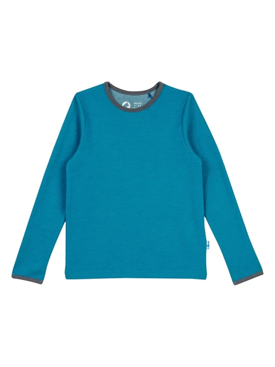 Zdjęcie produktu finkid Koszulka "Taamo Wool" w kolorze niebieskim rozmiar: 90 / 100