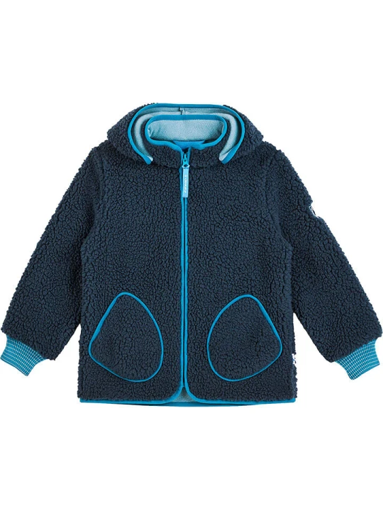 Zdjęcie produktu finkid Pluszowa kurtka "Tonttu Nalle" w kolorze granatowym rozmiar: 90/100