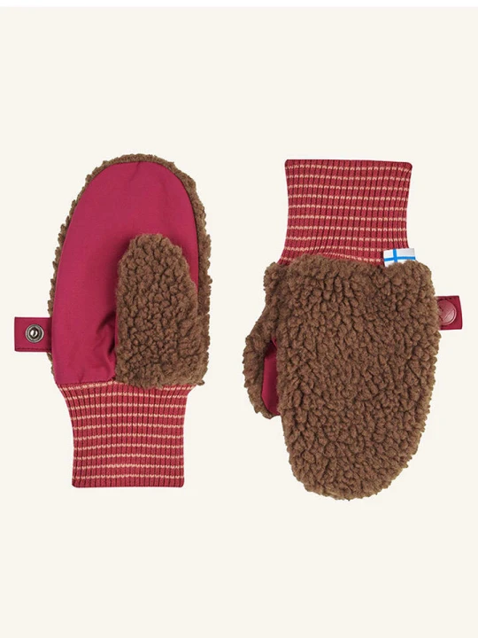 Zdjęcie produktu finkid Rękawiczki funkcyjne "Nupujussi Teddy" w kolorze brązowym rozmiar: 62-80