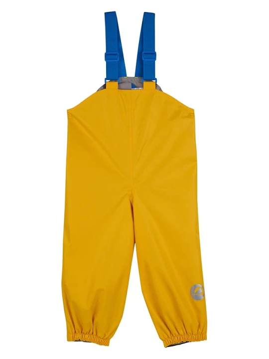 Zdjęcie produktu finkid Spodnie przeciwdeszczowe "Pulea" w kolorze musztardowym rozmiar: 90 / 100