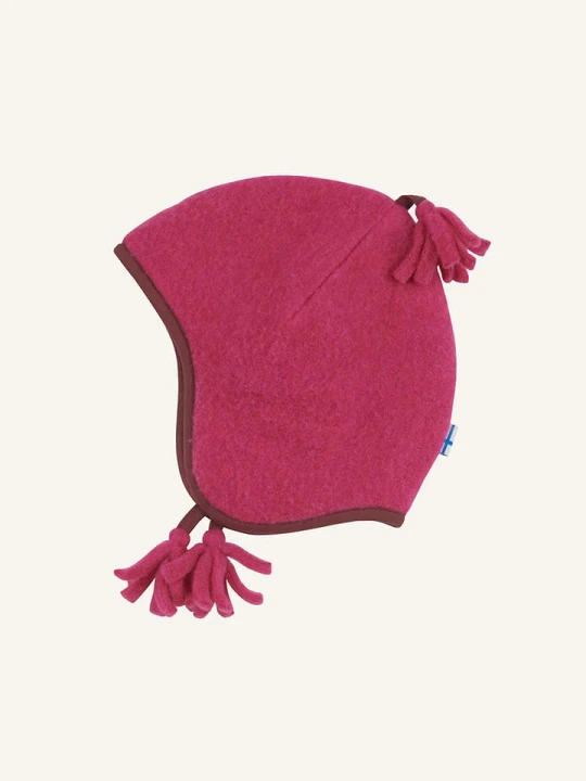 Zdjęcie produktu finkid Wełniana czapka "Norsu" w kolorze różowym rozmiar: 52 cm