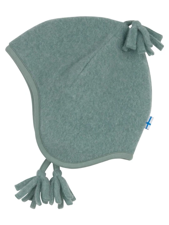 Zdjęcie produktu finkid Wełniana czapka "Norsu" w kolorze zielonym rozmiar: 48-50 cm