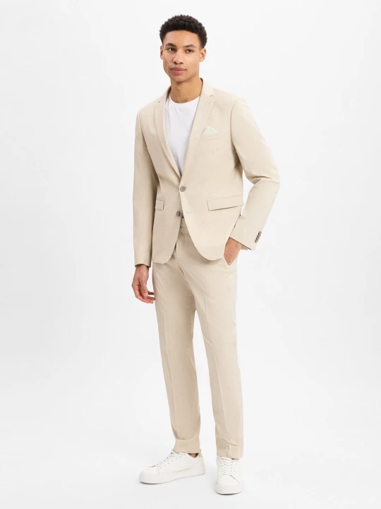 Zdjęcie produktu Finshley & Harding Garnitur - Oakland - Kalifornia Mężczyźni Slim Fit beżowy