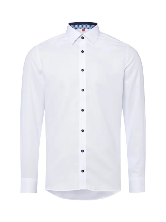 Zdjęcie produktu Finshley & Harding koszula biznesowa Mężczyźni Slim Fit Bawełna biały