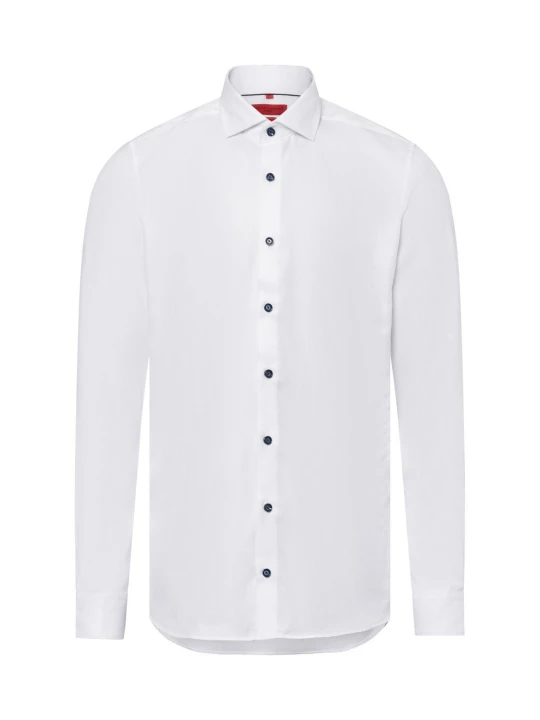 Zdjęcie produktu Finshley & Harding koszula biznesowa Mężczyźni Slim Fit Bawełna biały