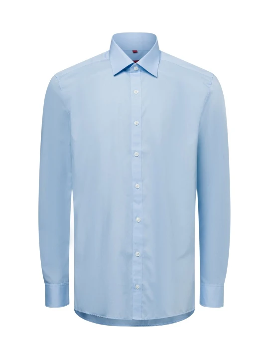 Zdjęcie produktu Finshley & Harding Koszula łatwa w prasowaniu Mężczyźni Slim Fit Bawełna niebieski