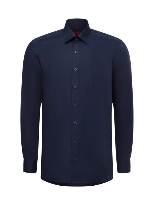 Zdjęcie produktu Finshley & Harding Koszula łatwa w prasowaniu Mężczyźni Slim Fit Bawełna niebieski