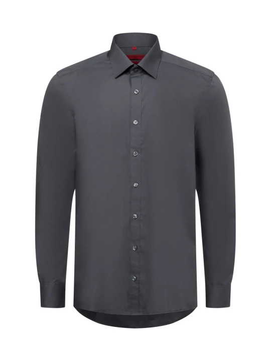Zdjęcie produktu Finshley & Harding Koszula łatwa w prasowaniu Mężczyźni Slim Fit Bawełna szary