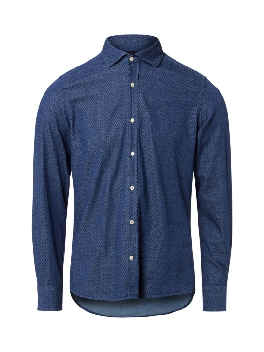 Zdjęcie produktu Finshley & Harding Koszula Mężczyźni Slim Fit Bawełna niebieski