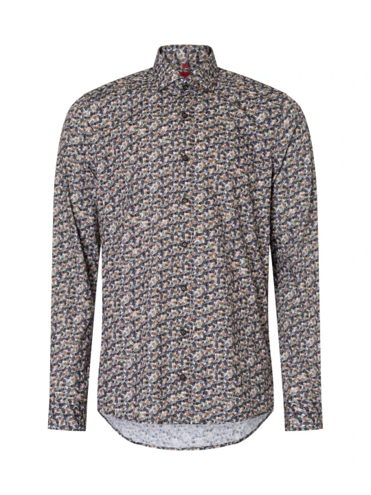 Zdjęcie produktu Finshley & Harding Koszula Mężczyźni Slim Fit Bawełna szary | brązowy | zielony