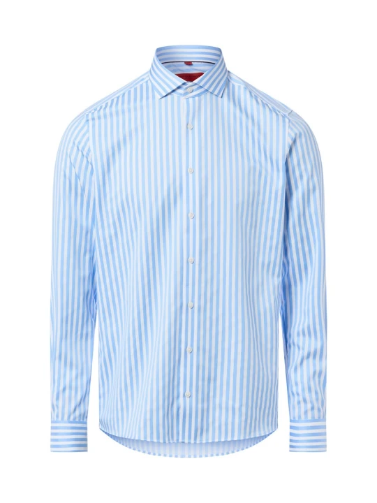 Zdjęcie produktu Finshley & Harding Koszula - non-iron Mężczyźni Slim Fit Bawełna biały | niebieski