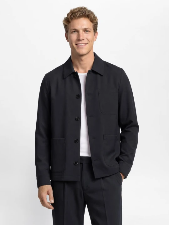 Zdjęcie produktu Finshley & Harding London Bluza - Owen Mężczyźni Comfort Fit niebieski