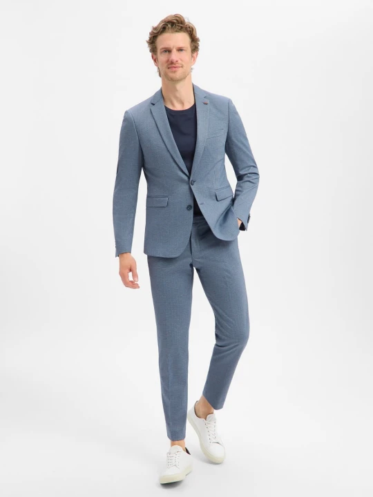 Zdjęcie produktu Finshley & Harding London Garnitur - Brixdon-Hoxdon Mężczyźni Slim Fit niebieski | szary