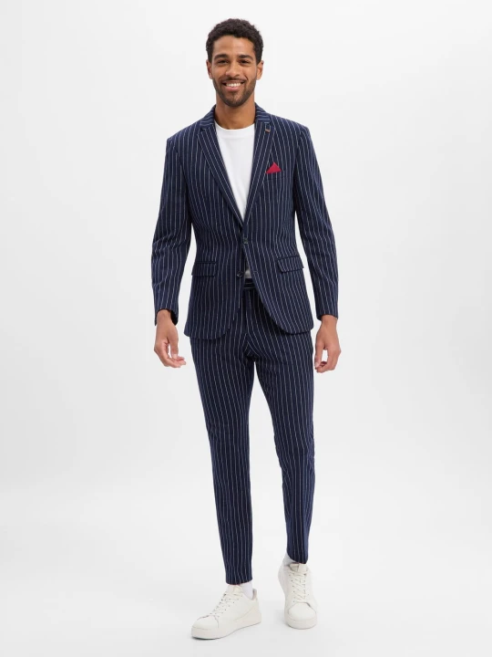 Zdjęcie produktu Finshley & Harding London Garnitur - Brixdon / Hoxdon Mężczyźni Slim Fit niebieski