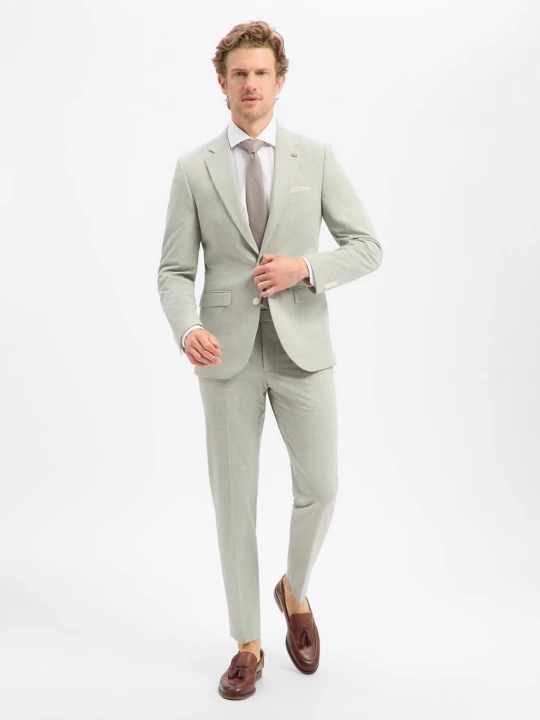 Zdjęcie produktu Finshley & Harding London Garnitur - Brixdon / Hoxdon Mężczyźni Slim Fit Sztuczne włókno szary
