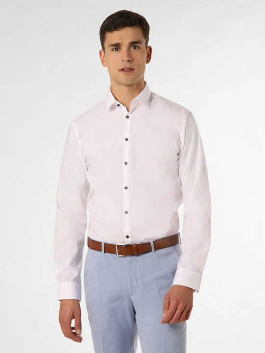 Zdjęcie produktu Finshley & Harding London Koszula Mężczyźni Slim Fit Bawełna biały