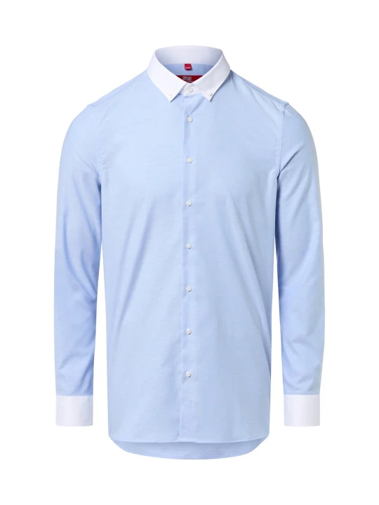 Zdjęcie produktu Finshley & Harding London Koszula Mężczyźni Slim Fit Bawełna niebieski | biały