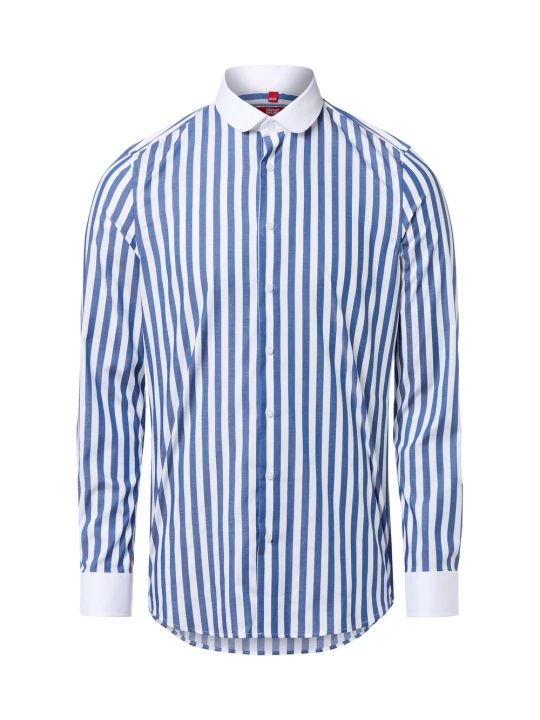Zdjęcie produktu Finshley & Harding London Koszula Mężczyźni Slim Fit Bawełna niebieski | biały