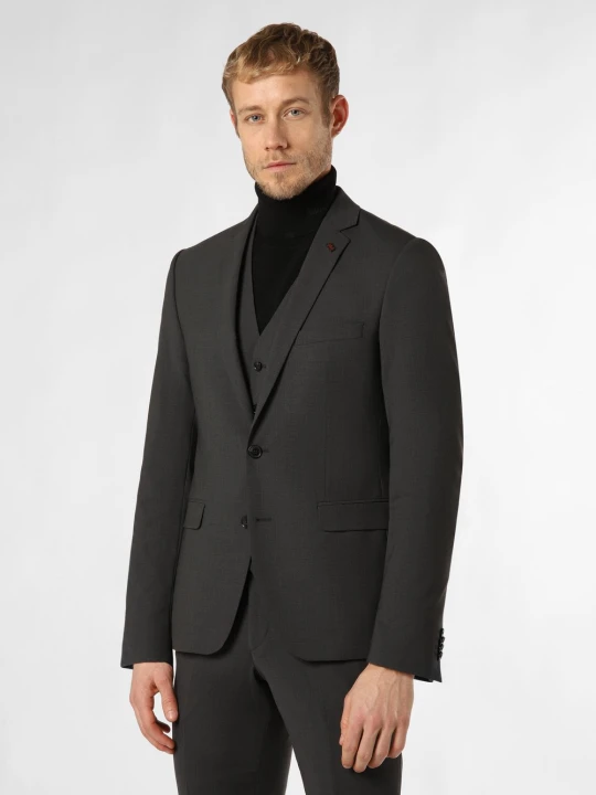 Zdjęcie produktu Finshley & Harding London marynarka od garnituru modułowego Mężczyźni Slim Fit Sztuczne włókno szary