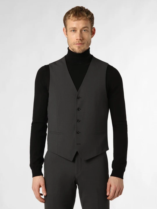 Zdjęcie produktu Finshley & Harding London kamizelka modułowa Mężczyźni Slim Fit szary
