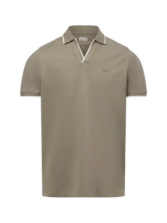 Zdjęcie produktu Finshley & Harding London koszulka polo Mężczyźni Bawełna zielony | biały