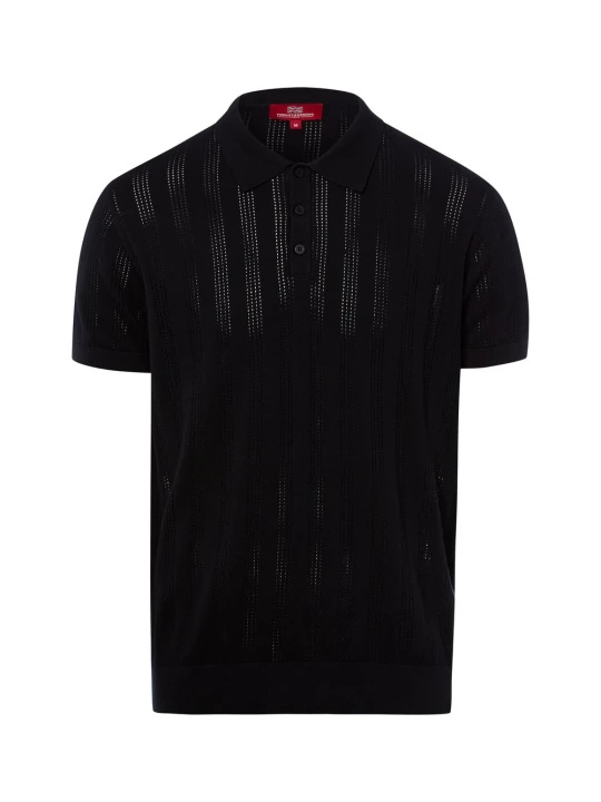 Zdjęcie produktu Finshley & Harding London koszulka polo z dzianiny Mężczyźni Bawełna niebieski | czarny