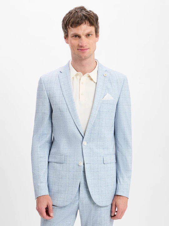 Zdjęcie produktu Finshley & Harding London marynarka garniturowa - Brixdon Mężczyźni Slim Fit niebieski