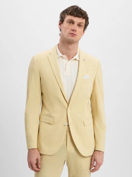 Zdjęcie produktu Finshley & Harding London marynarka garniturowa - Brixdon Mężczyźni Slim Fit żółty